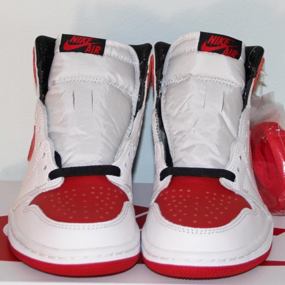 Nike Air Jordan 1 Retro High OG Heritage Mens 4.5 Womens 6 Red White Black - Picture 4 of 7
